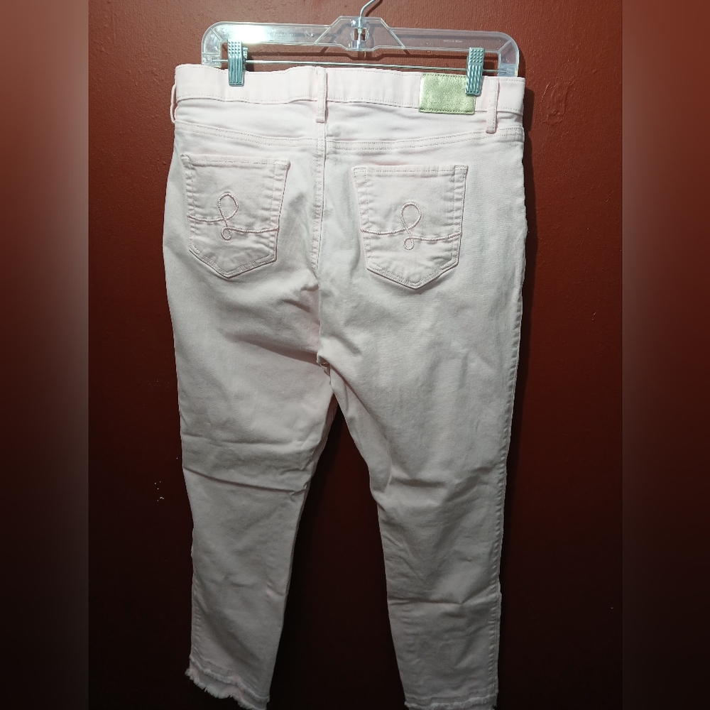 Lilly Pulitzer 29" South Ocean High Rise Calla Light Pink Jean Size 14 - Picture 9 of 16